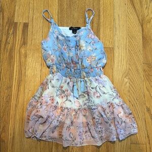 FBZ Floral Blue and Pink Dress Kids Size 4